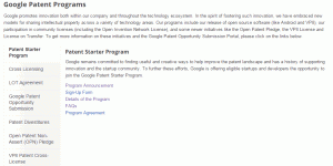 Google Patent Starter Program